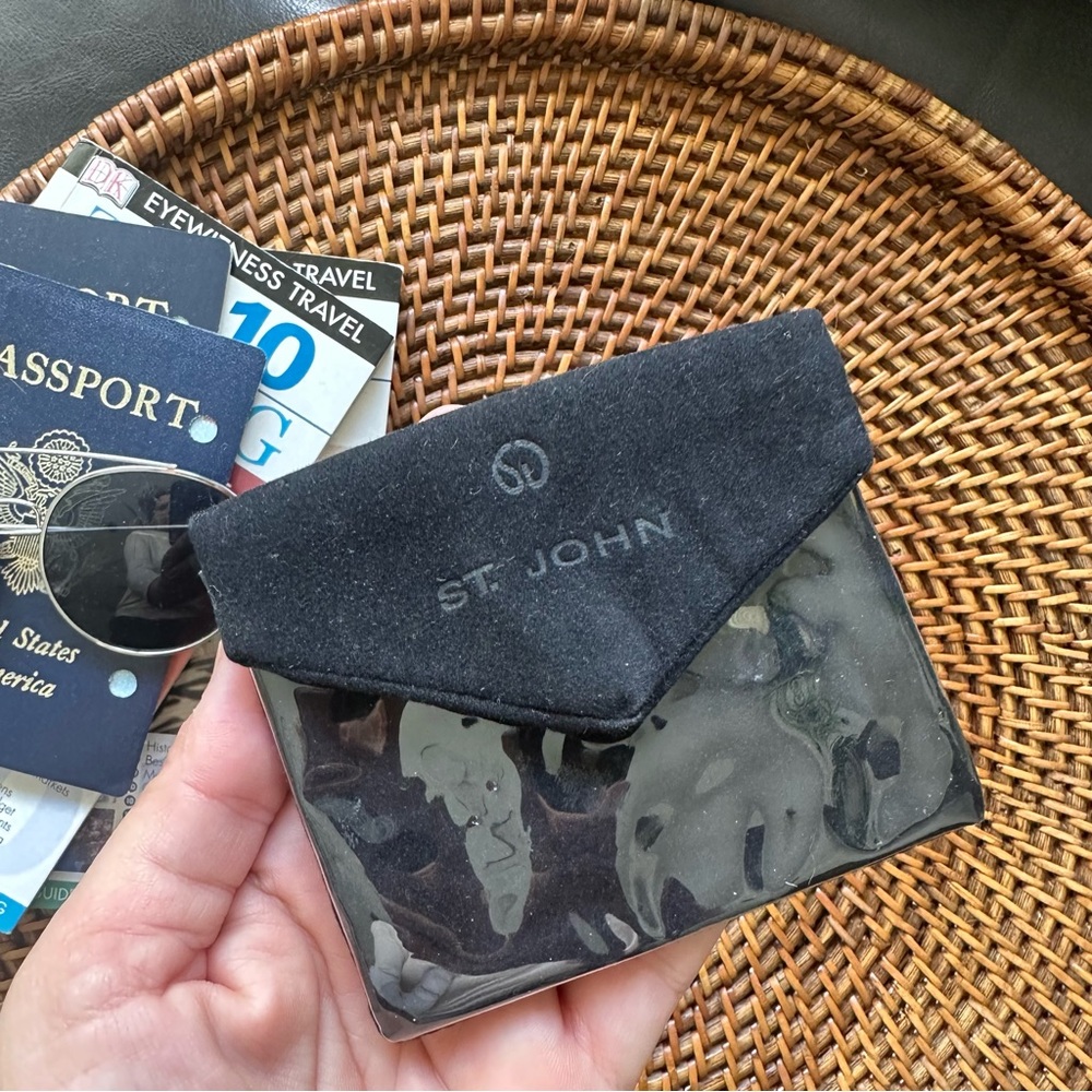 ST. JOHN Vintage Velvet Jewelry Pouch
